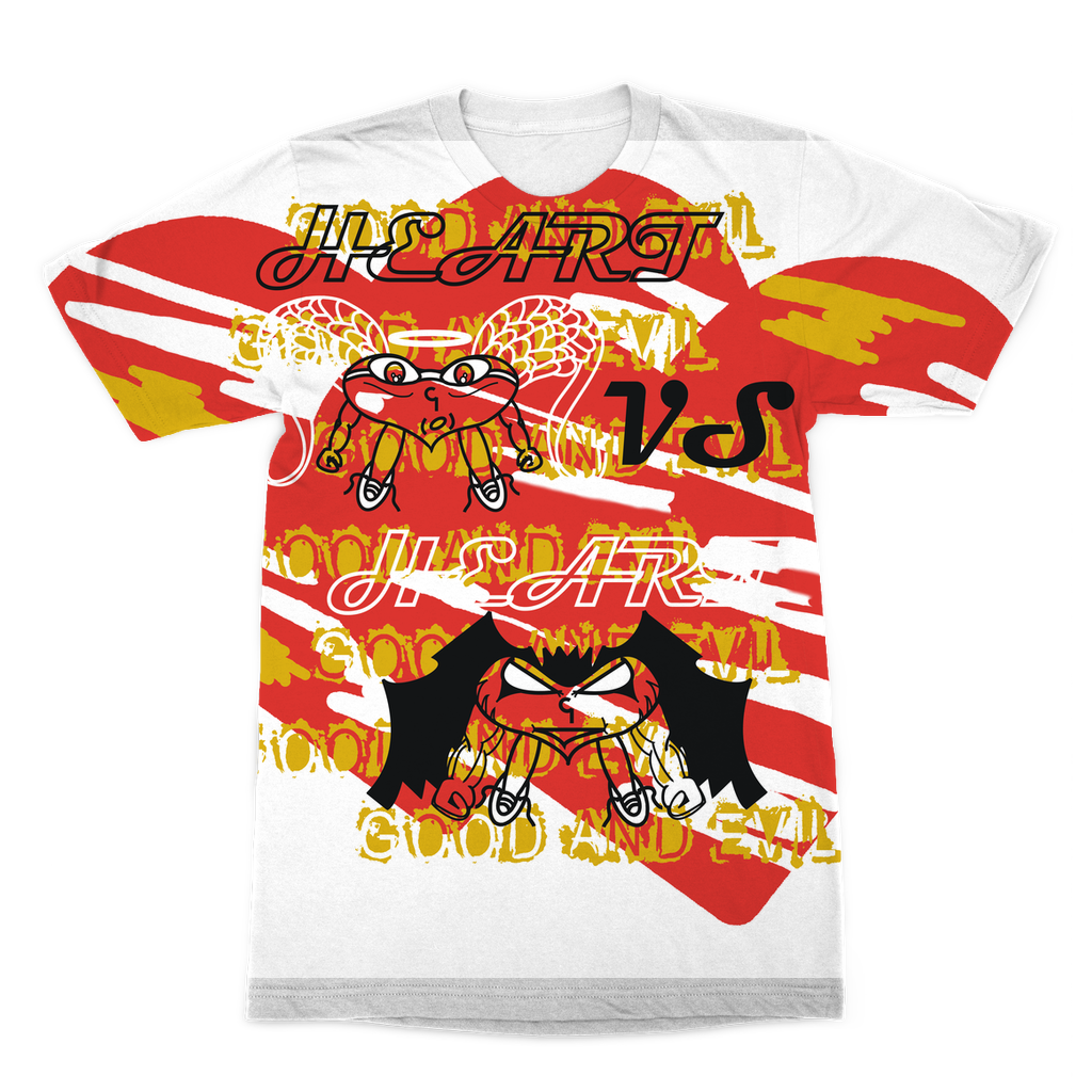 Heart Vs Heart Premium Sublimation Adult T-Shirt