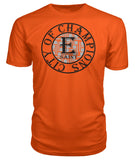 E St. City Of Champions Black and Silver Logo
