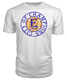E St. City Of Champions Blue and Orange Logo