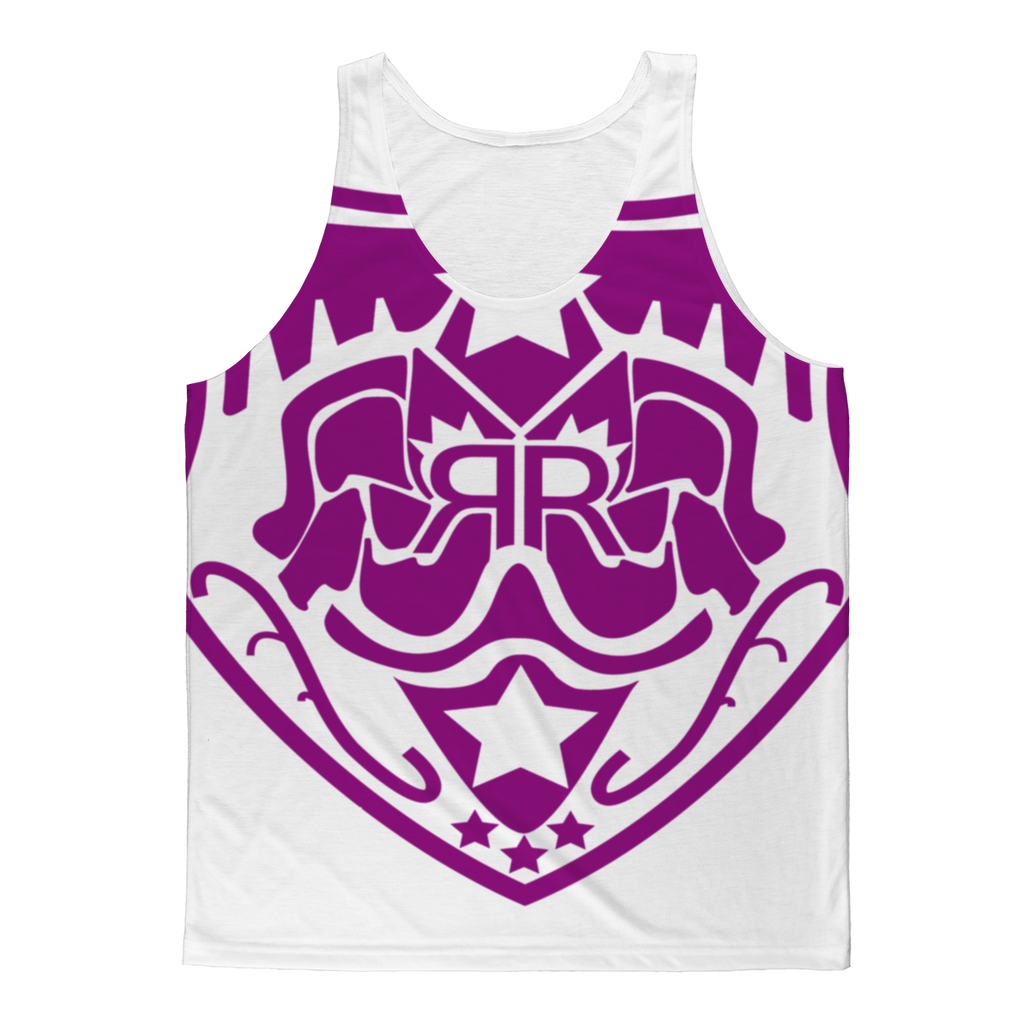 Real Royalty Purple All Over Logo T-Shirt Classic Sublimation Adult Tank Top