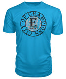 E St. City Of Champions Black and Silver Logo