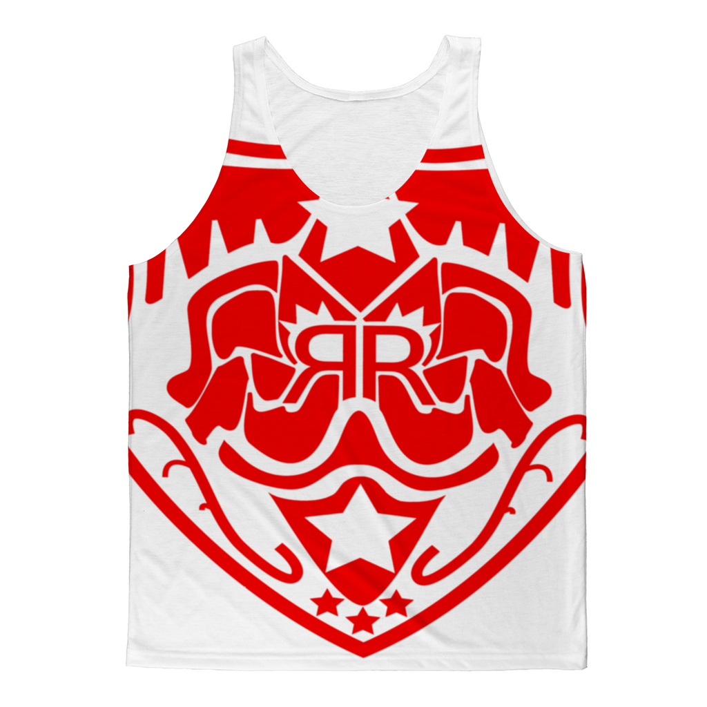 Real Royalty Red All Over Logo T-Shirt Classic Sublimation Adult Tank Top