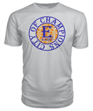 E St. City Of Champions Blue and Orange Logo