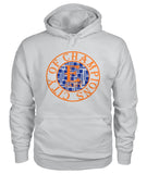 E St. City Of Champtions Orange and Blue Logo Hoody