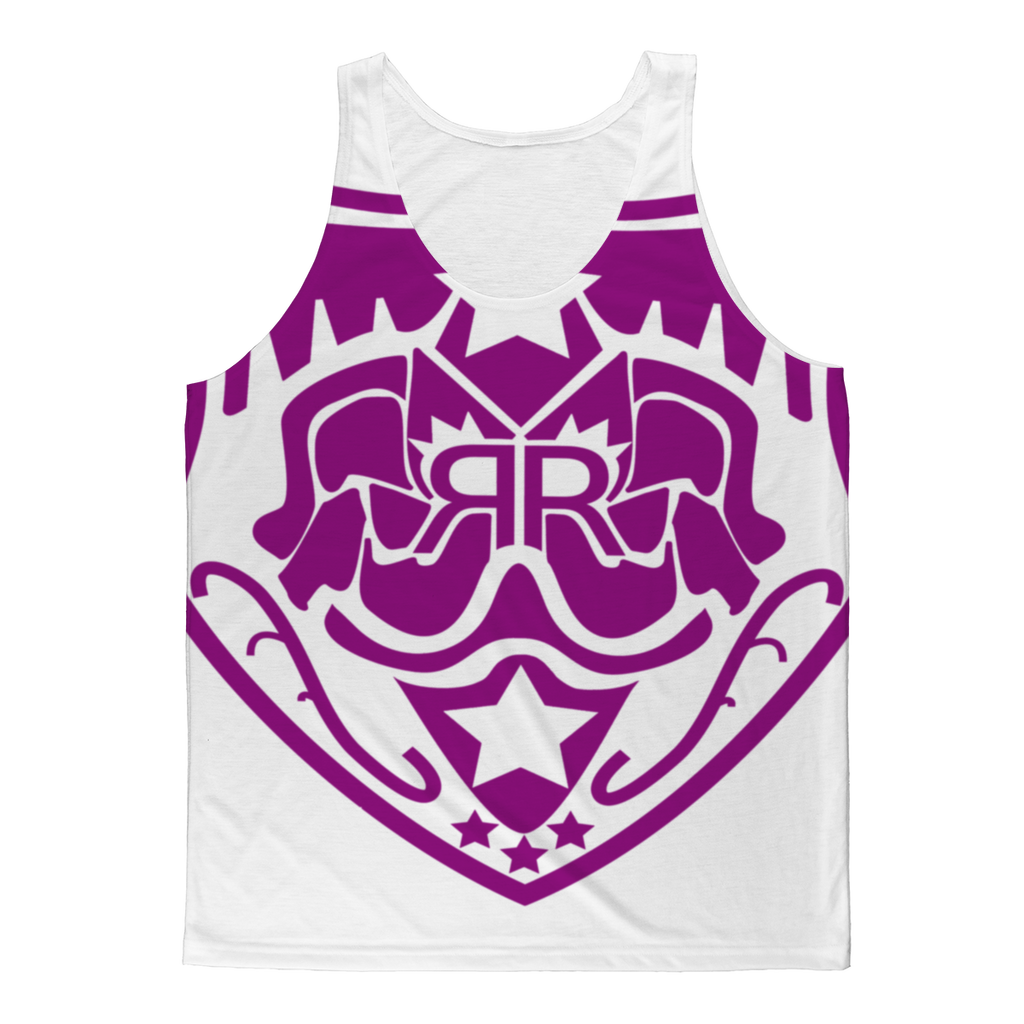 Real Royalty Purple All Over Logo T-Shirt ﻿Classic Sublimation Adult Tank Top