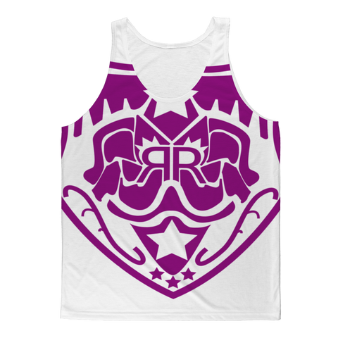 Real Royalty Purple All Over Logo T-Shirt ﻿Classic Sublimation Adult Tank Top