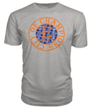 E St. City Of Champions Orange and Blue Logo