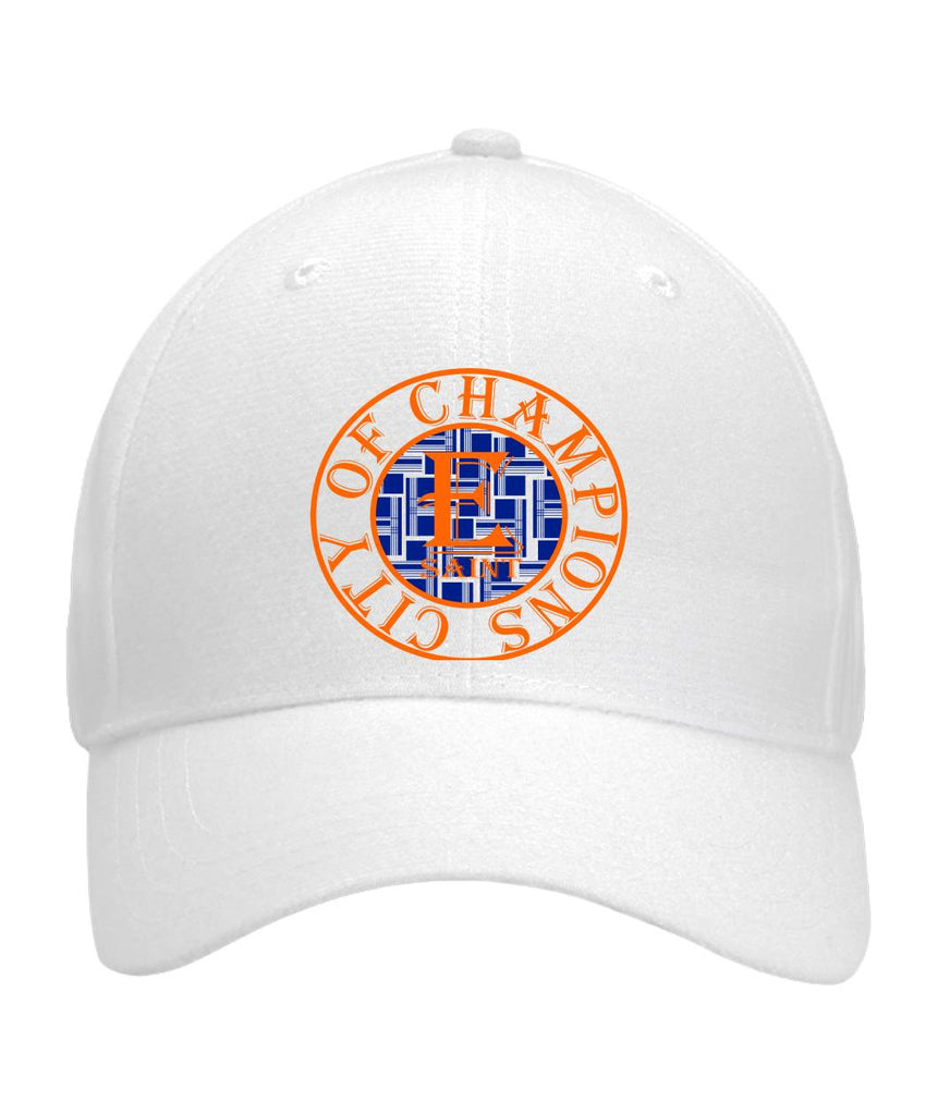 E St. City Of Champtions Orange and Blue Logo Hat