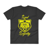 Real Royalty Yellow Logo V-Neck T-Shirt