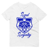 Real Royalty Blue Logo V-Neck T-Shirt