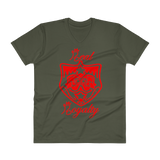 Real Royalty Red Logo V-Neck T-Shirt